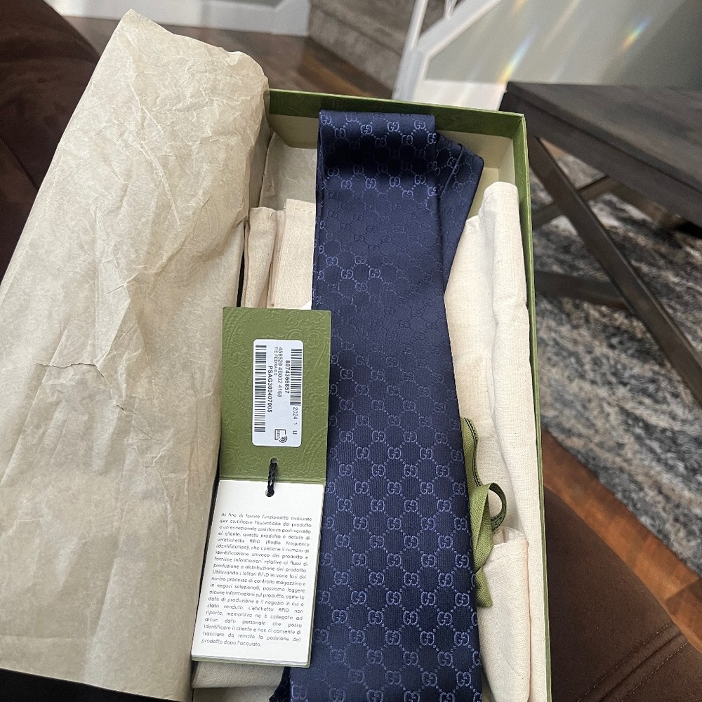 Gucci GG Pattern Silk Tie